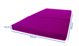 Logeermatras - opvouwbaar met draagtas - paars/195x80 cm
