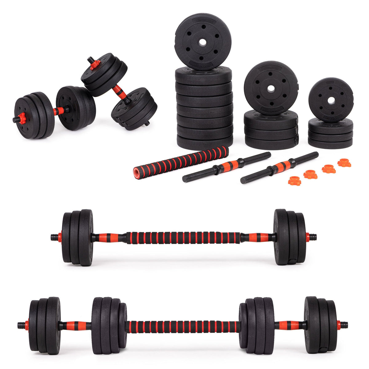 Dumbbells - verstelbaar 40 kg - zwart