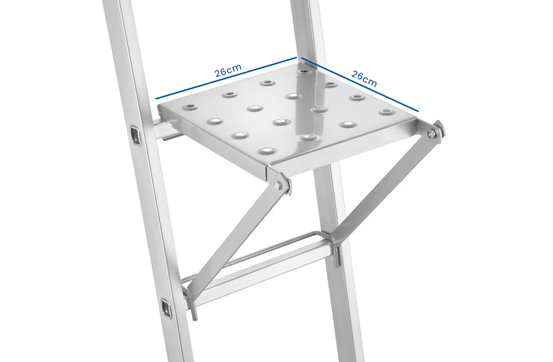 LADDERBANKJE - draagvermogen 150 kg - zilver
