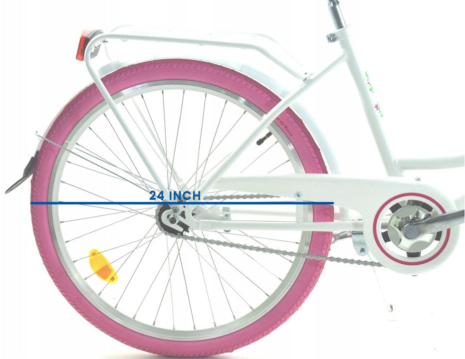 Meisjesfiets - stalen frame 13 inch - 24 inch