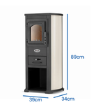 Houtkachel - 8.5kW Max Vermogen - Beige