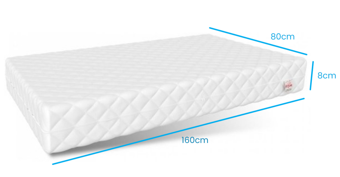 Schuimmatras - Polyurethaanschuim T25 + Kokoslaag + Anti-allergisch - 80x160 cm