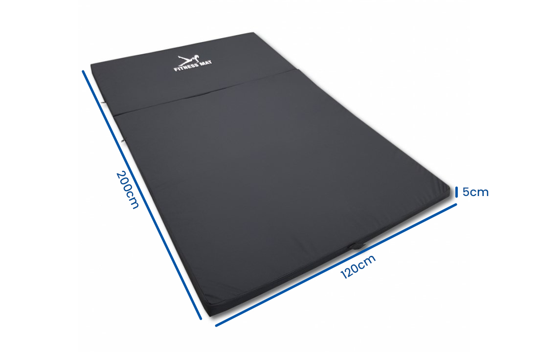 FITNESS MAT - Extra dik 5 cm - Waterdicht - 120x200 cm zwart