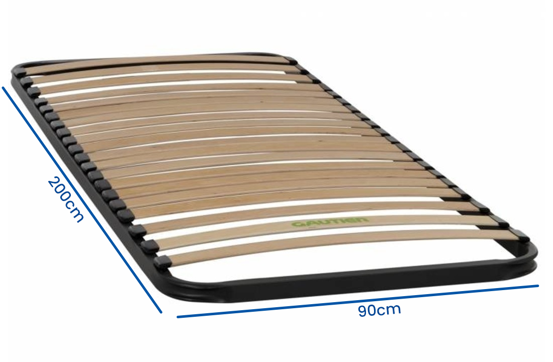 LATTENBODEM - Metalen frame 27 latten 150 kg - 90x200 cm