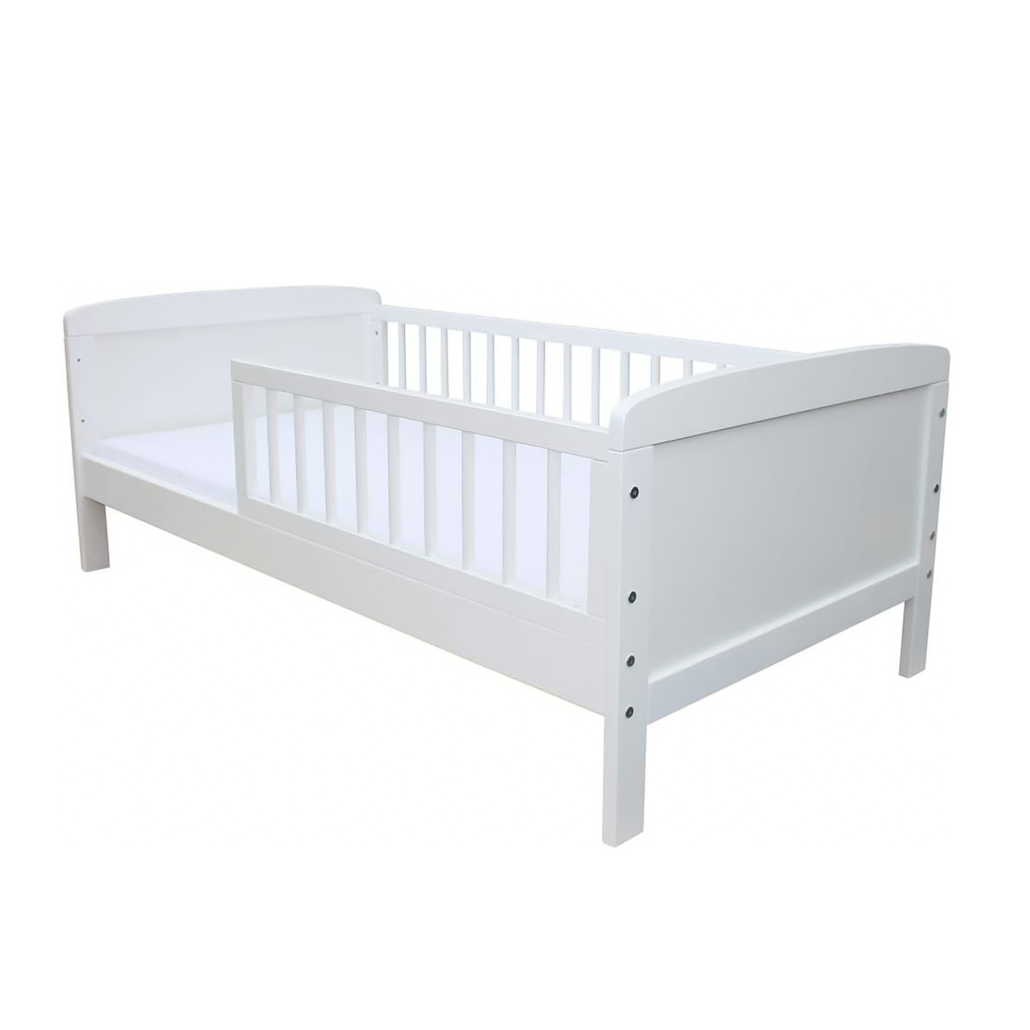 Peuterbed - lattenbodem-uitvalbeveiliging - wit-160x70cm