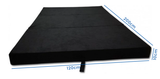Logeermatras - opvouwbaar, wasbare hoes, 200x120x10 cm - zwart