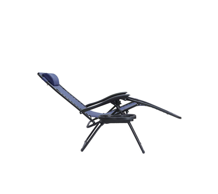 LIGSTOEL TUIN - Textileen Gaas - Blauw - 175x67x108 cm