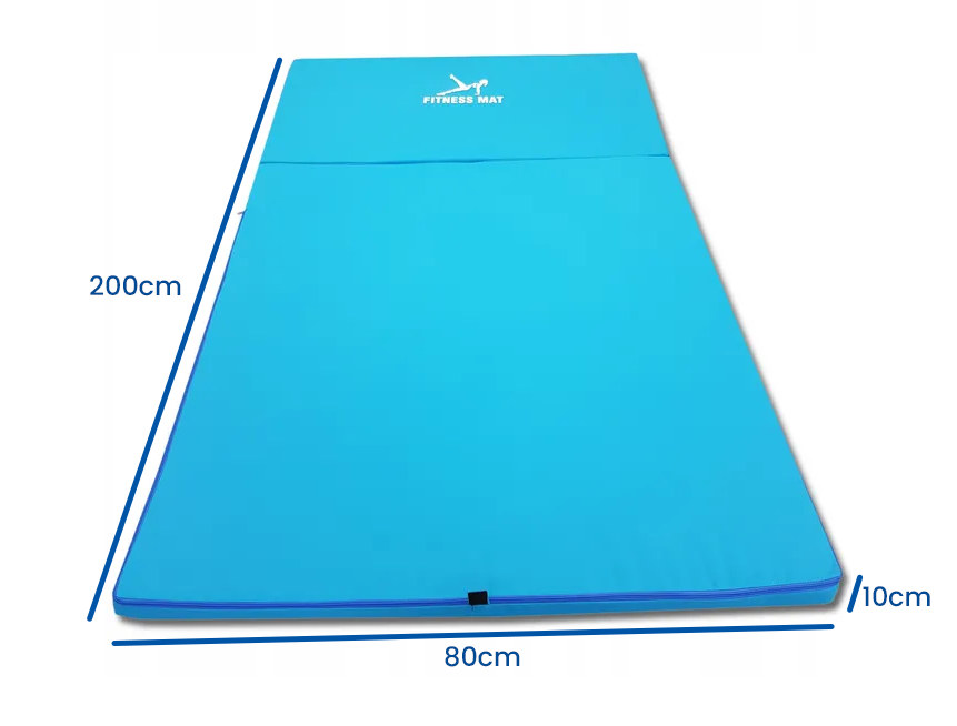 FITNESS MAT - extra dik 5 cm - waterdicht - blauw - 80x200 cm