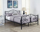 BEDFRAME - Metalen - Inclusief Lattenbodem - Zwart - 140x200cm