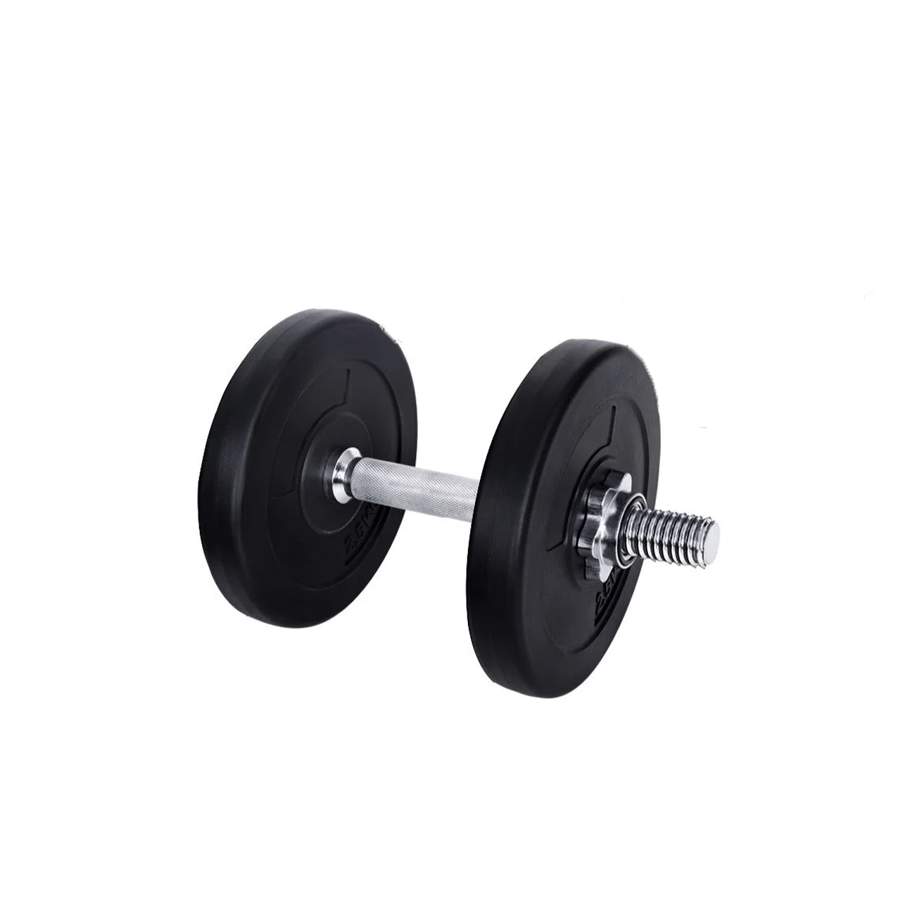 Halterschijf set - 20kg beton met kunststof - zwart