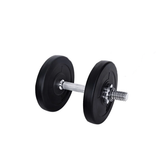 Halterschijf set - 20kg beton met kunststof - zwart