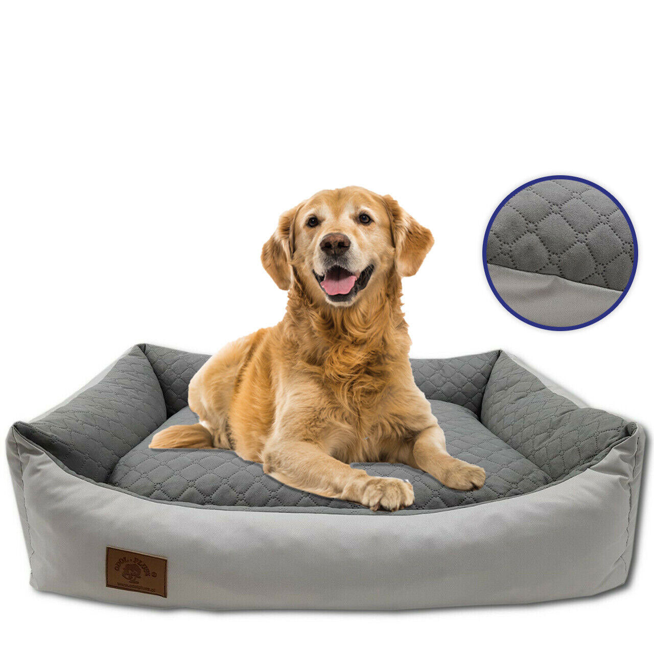 Hondenmand - wasbare hoes - waterdicht - antislip - lichtgrijs - 100x70 cm