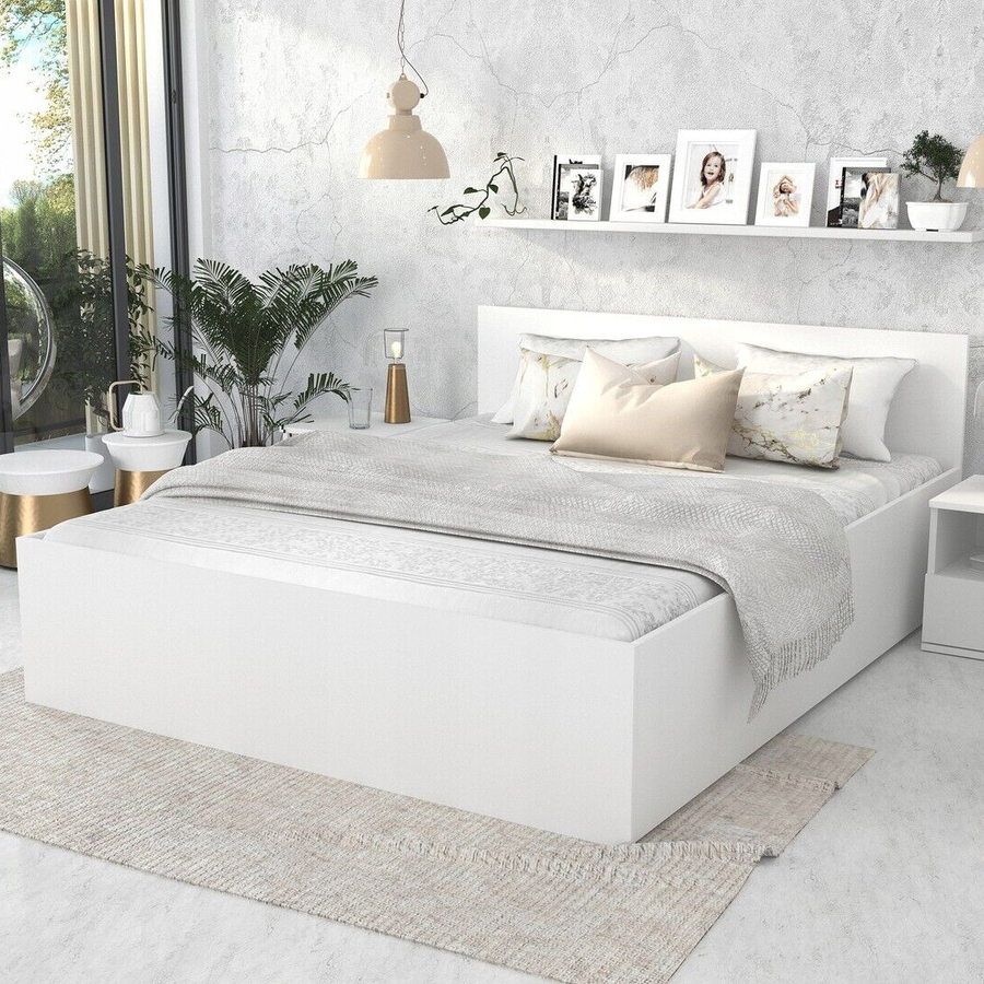 TWEEPERSOONSBED - Opklapbare bodem - Wit/120x200 cm