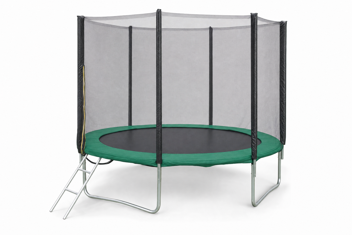 TRAMPOLINE - Veiligheidsnet-Ladder-110kg - Groen-244cm