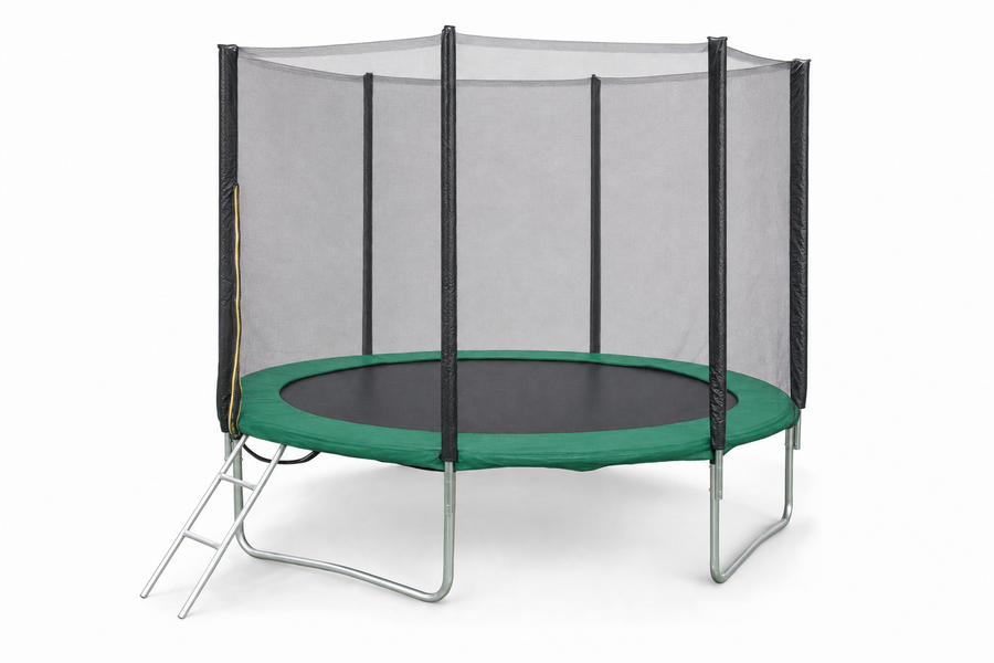 TRAMPOLINE - Veiligheidsnet-Ladder-110kg - Groen-244cm