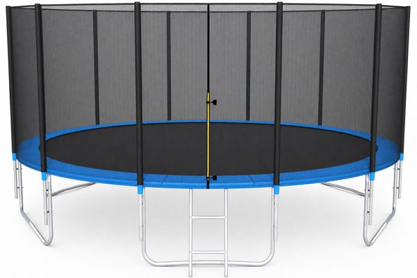 TRAMPOLINE - veiligheidsnet en ladder - blauw - 465 cm