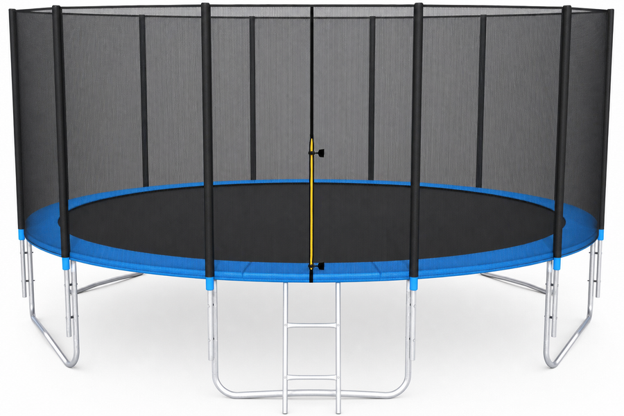 TRAMPOLINE - veiligheidsnet en ladder - blauw - 465 cm