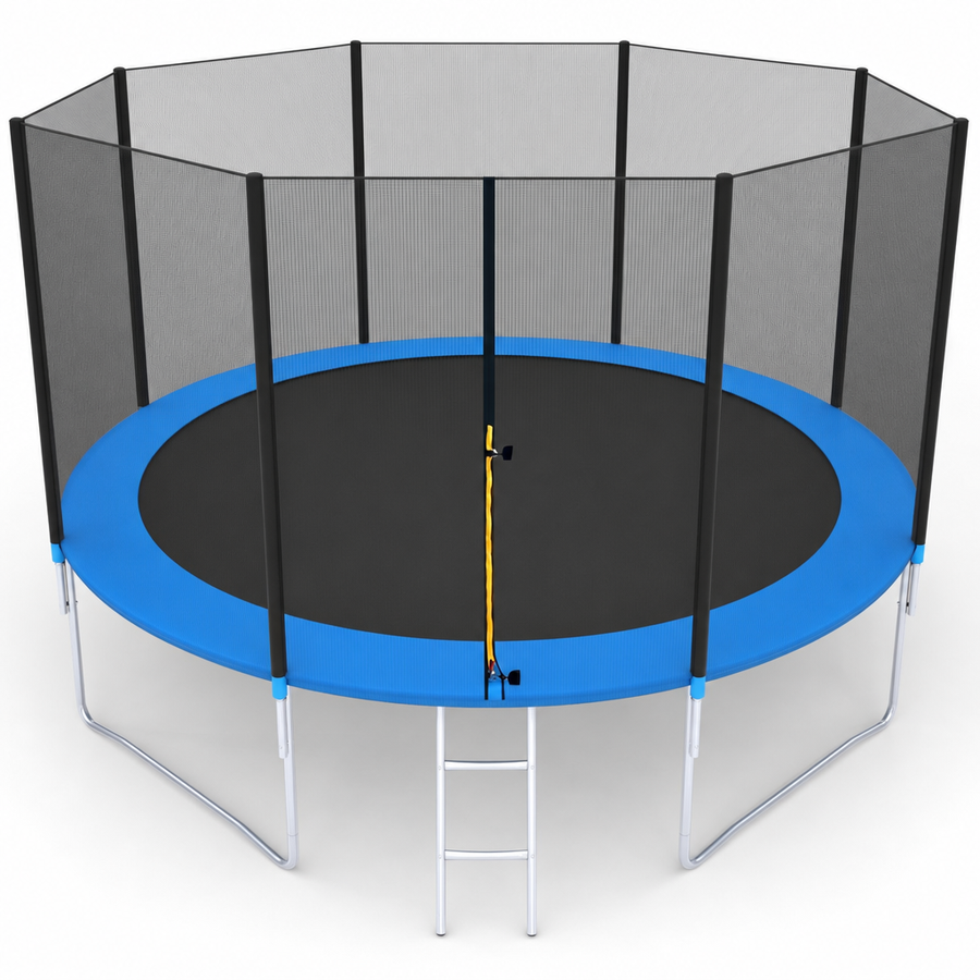 Trampoline - 404 cm met veiligheidsnet en ladder - blauw