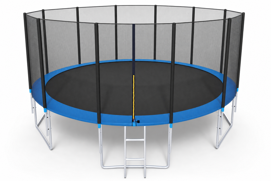 TRAMPOLINE - 490 cm Diameter - Blauw/Zwart