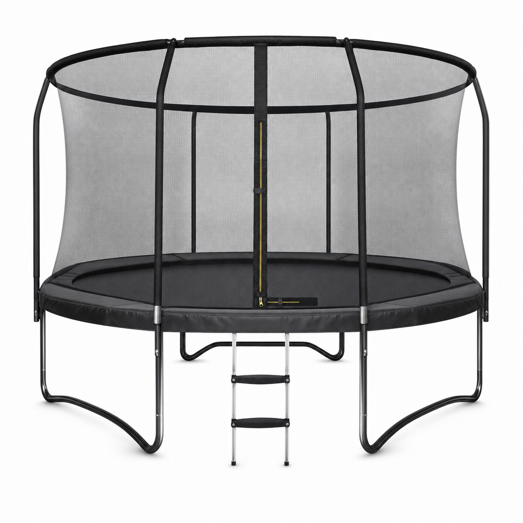 Trampoline - Veiligheidsnet en Ladder - Zwart - 244 cm