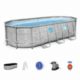 Zwembad - Power Steel Swim Vista II 13.430L - Grijs 549x274x122cm