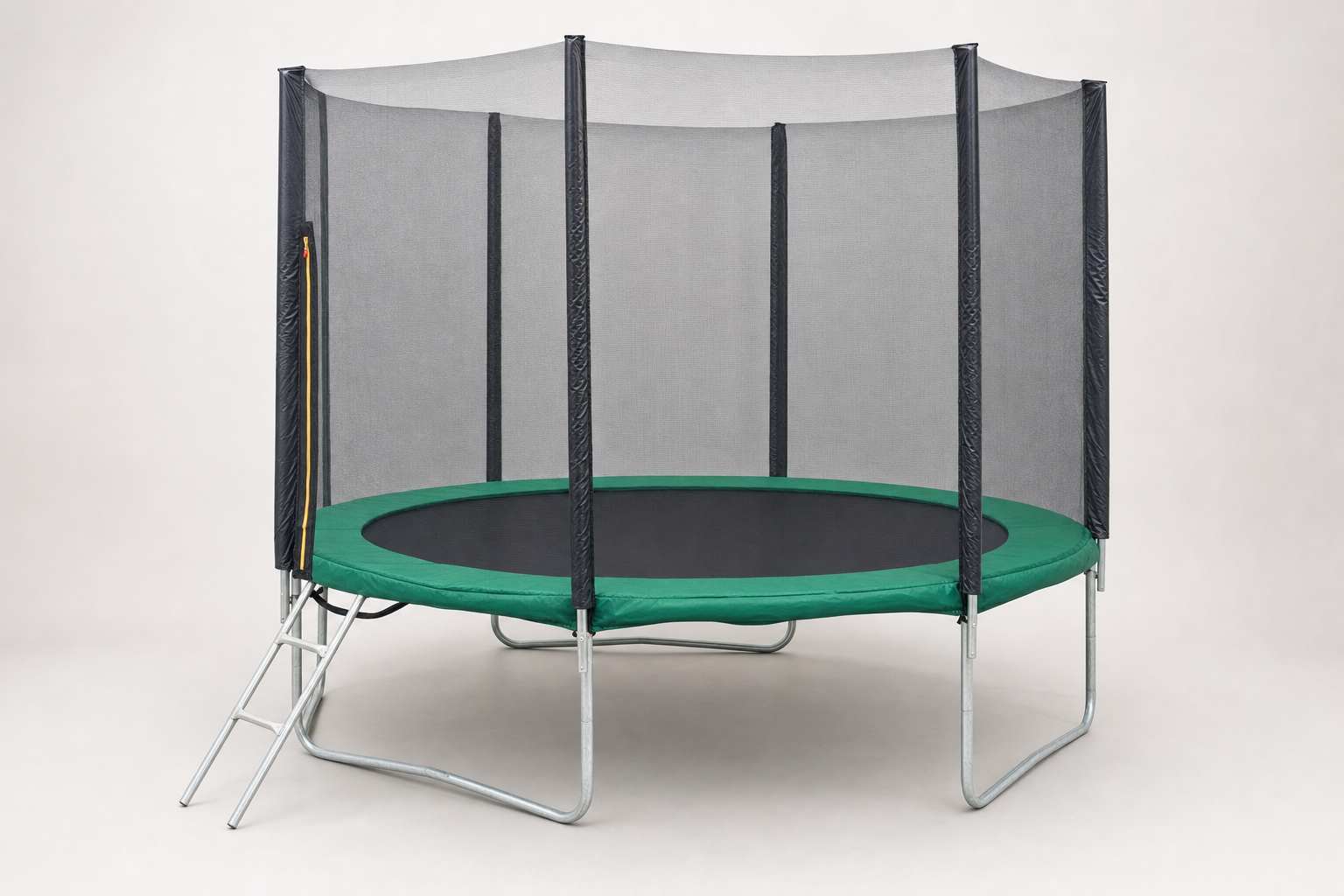 TRAMPOLINE - 366 cm Veiligheidsnet Ladder - Groen/Zwart