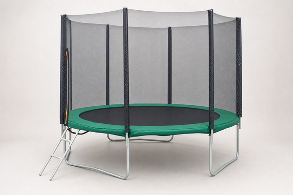 TRAMPOLINE - 366 cm Veiligheidsnet Ladder - Groen/Zwart