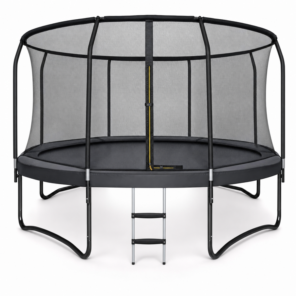 TRAMPOLINE - Veiligheidsnet-Ladder-Max 150kg - Zwart-305cm
