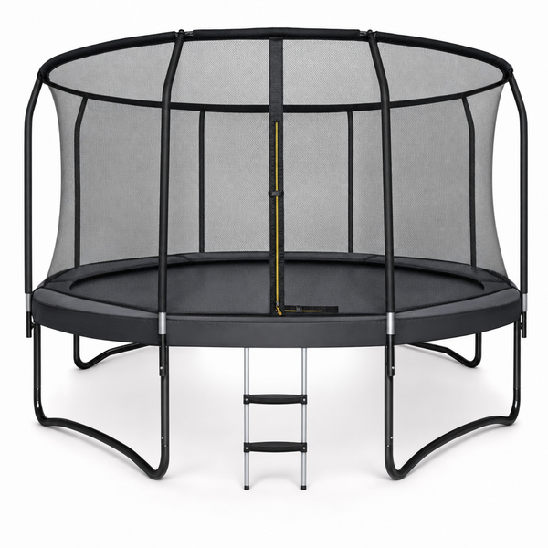 TRAMPOLINE - Veiligheidsnet-Ladder-Max 150kg - Zwart-305cm