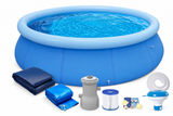 Opblaaszwembad - 3-laags PVC met pomp 1136 l/h - Blauw 244 cm