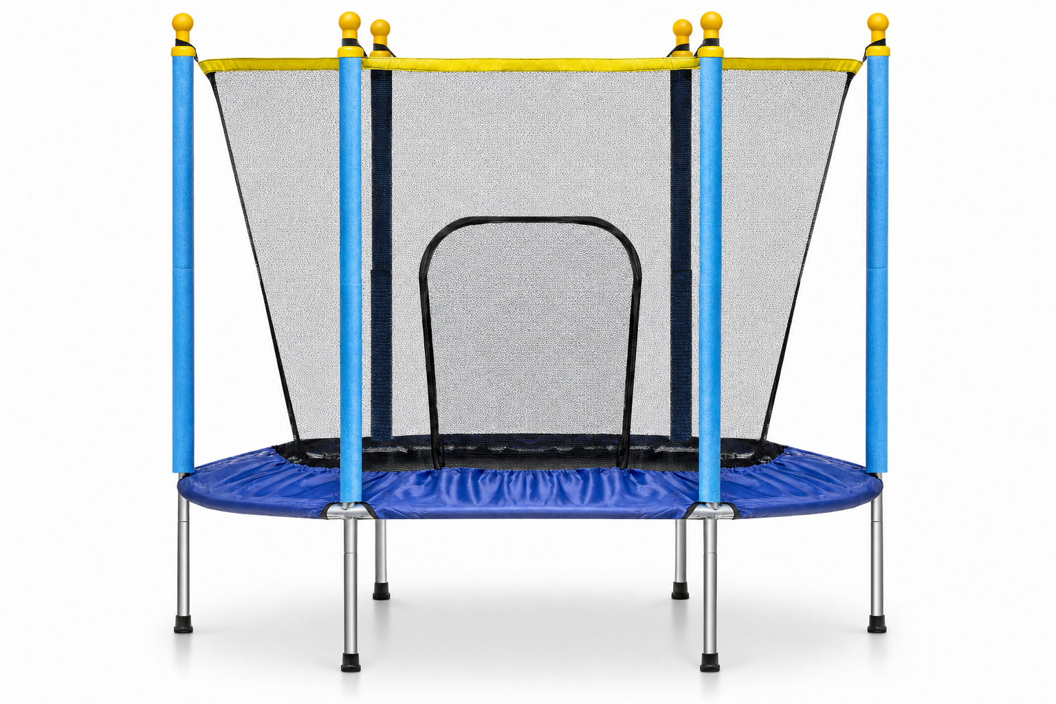 TRAMPOLINE - Veiligheidsnet - Ø 140 cm - Blauw/Geel