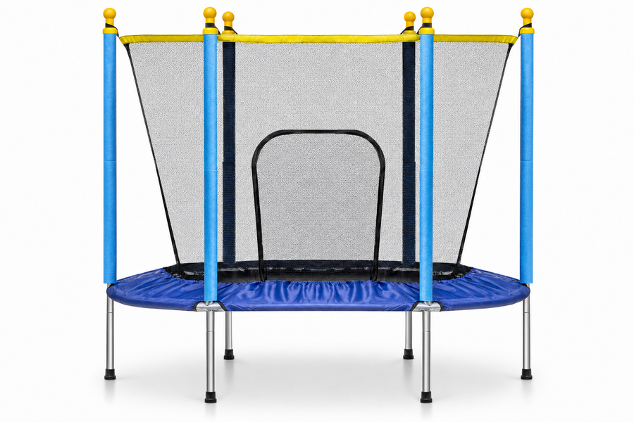 TRAMPOLINE - Veiligheidsnet - Ø 140 cm - Blauw/Geel