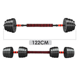 Halterset - Verstelbaar 30 kg - Zwart/Rood