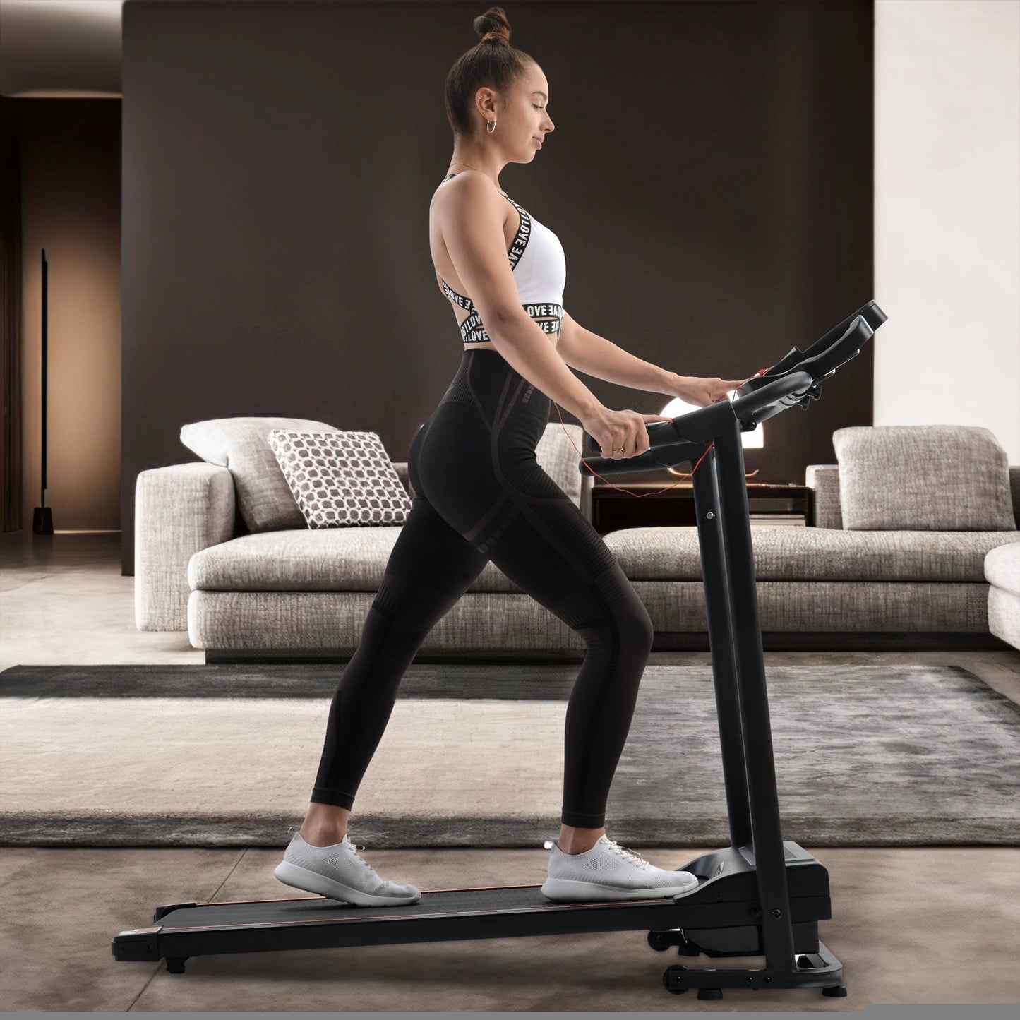 Loopband - 2 pk Motor, 12 km/u, Opvouwbaar, LCD-scherm - 35x100 cm