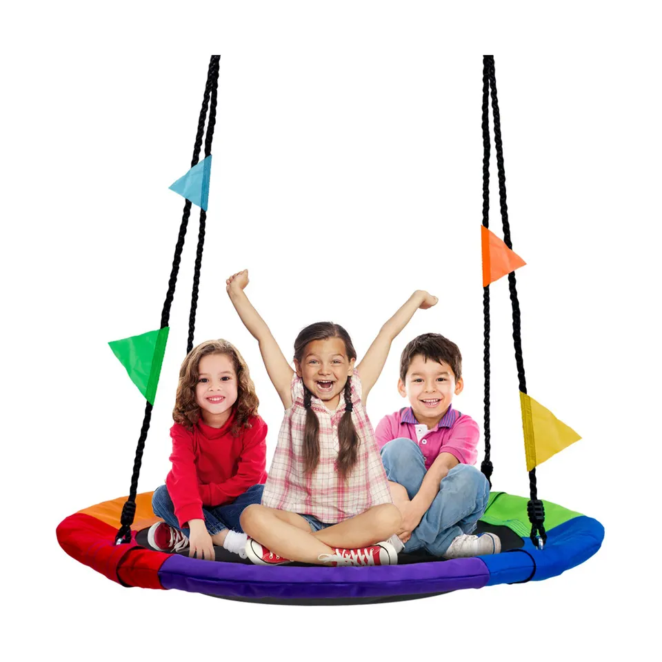 Nestschommel - 100 cm Diameter - Regenboog Multikleur