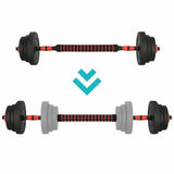 Halterset - verstelbare dumbbells 40 kg - zwart-rood