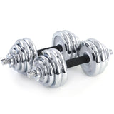 Dumbellset - 30 kg Chroom Gietijzer - Chroom