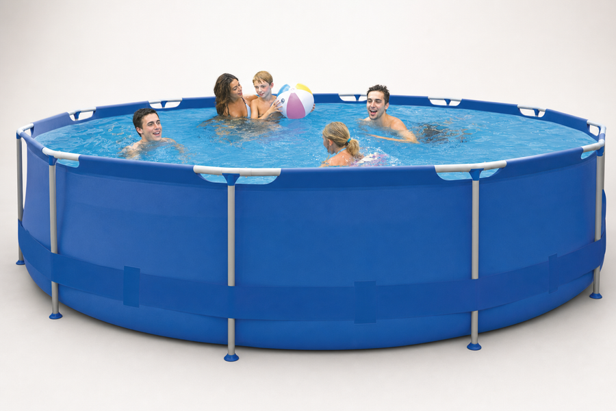 Opzetzwembad - 450 cm Diameter, 90 cm Hoogte, Inclusief Pomp en Accessoires - Sirocco Blauw