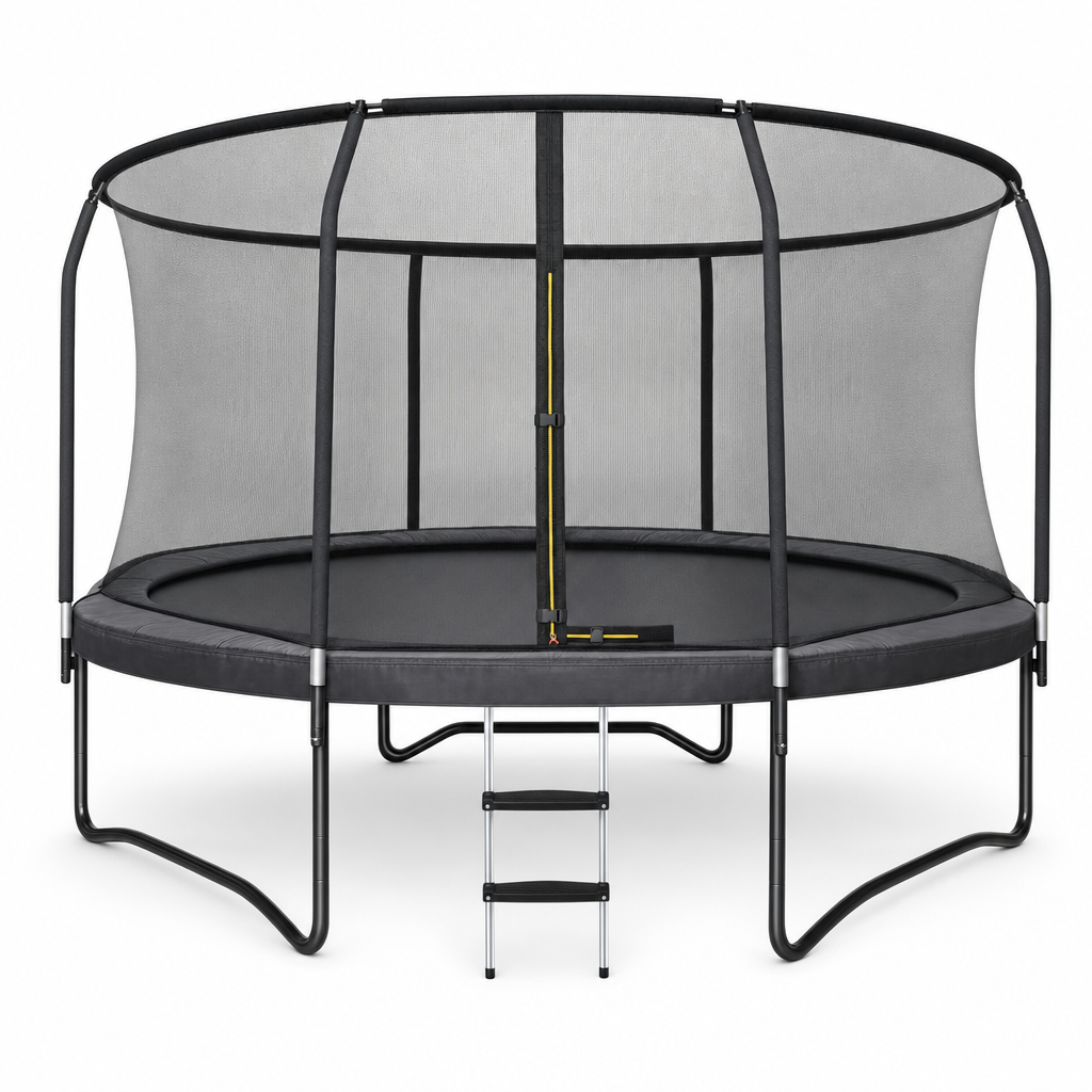 Trampoline - Veiligheidsnet en Ladder - Zwart - 244 cm