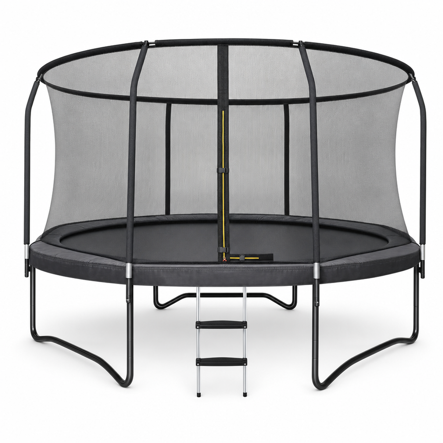 Trampoline - Veiligheidsnet en Ladder - Zwart - 244 cm