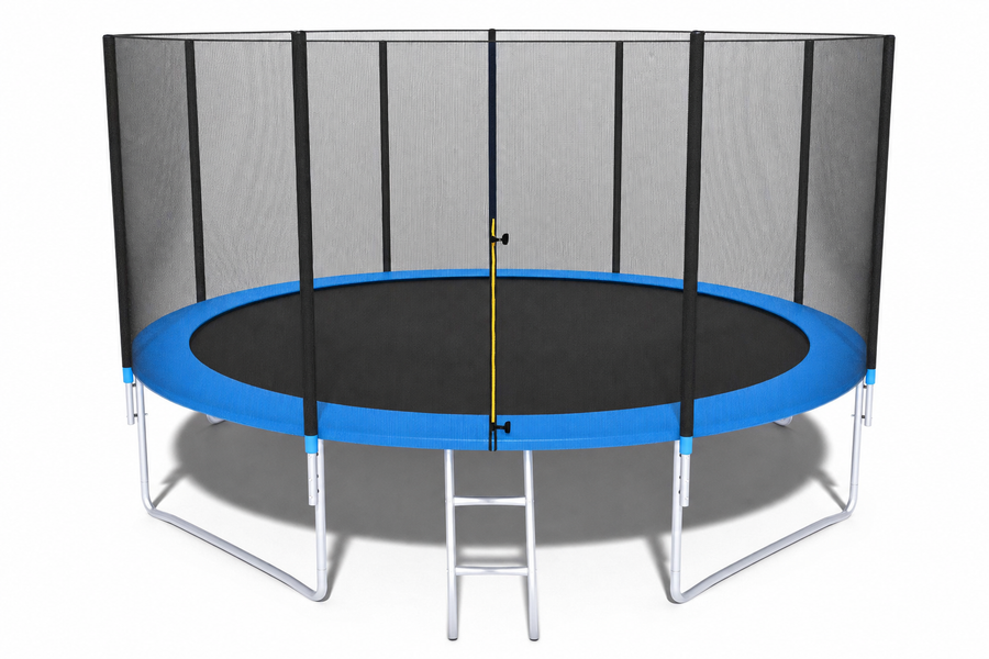 Trampoline - 404 cm met veiligheidsnet en ladder - blauw