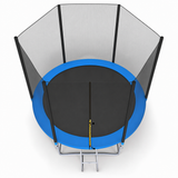 Trampoline - veiligheidsnet & ladder - 244 cm blauw/zwart