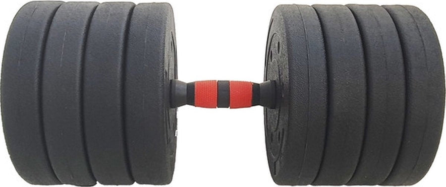 Halterset - 50kg Verstelbaar - Zwart/Rood