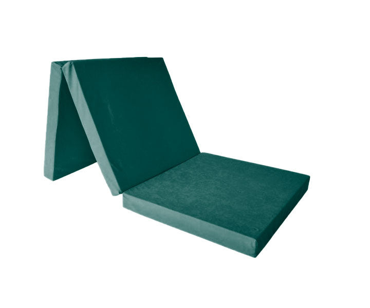 logeermatras - opvouwbaar met draagtas - groen/195x80 cm