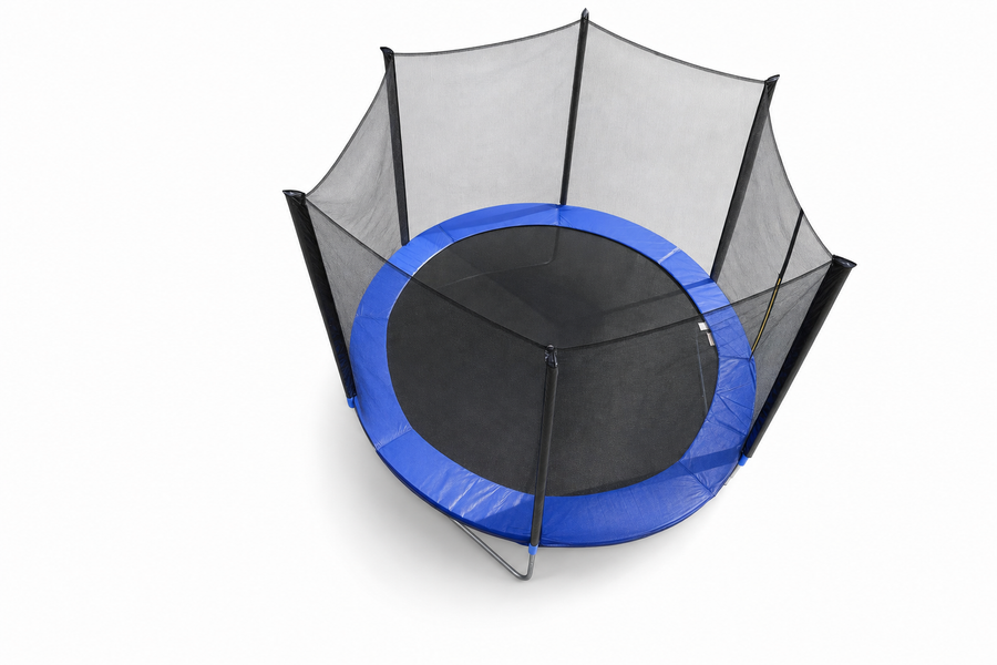 Trampoline - veiligheidsnet-ladder-150 kg - blauw-404 cm