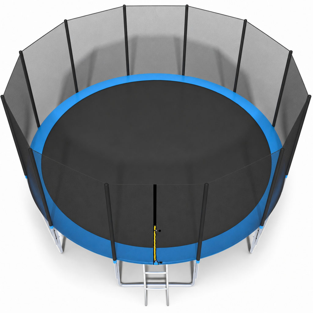TRAMPOLINE - veiligheidsnet en ladder - blauw - 465 cm