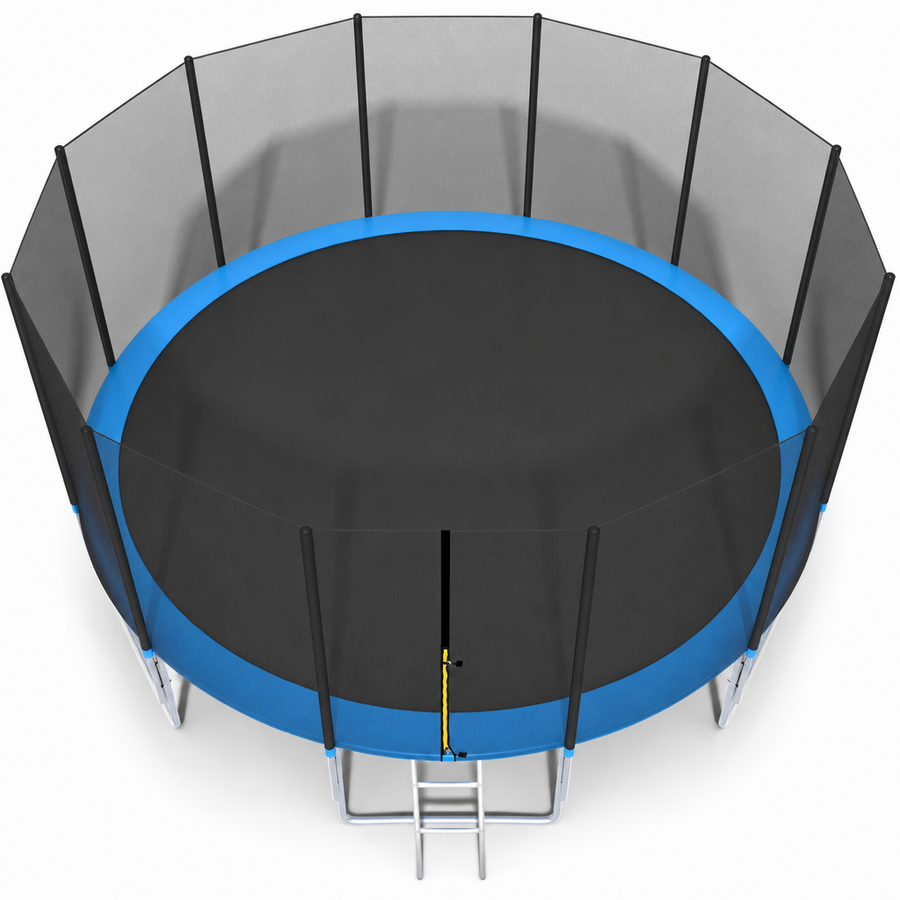 TRAMPOLINE - veiligheidsnet en ladder - blauw - 465 cm
