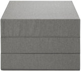 Logeermatras - opvouwbaar, comfortabel, wasbare hoes - grijs 195x65 cm