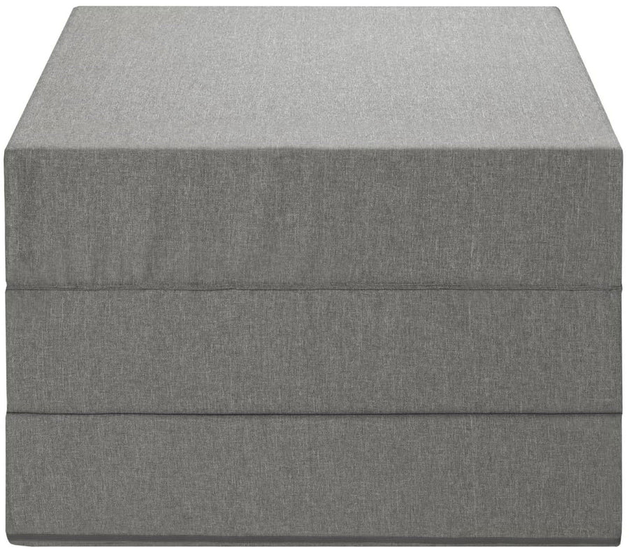 Logeermatras - opvouwbaar, comfortabel, wasbare hoes - grijs 195x65 cm