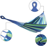 HANGMAT - Polyester-Katoen - 2 Persoons - Blauw/Groen